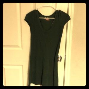 Dark green sweater dress